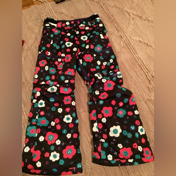 NWOT BURTON GIRLS ELITE CARGO FLORAL DESIGN SNOW PANTS SZ. XS - Picture 3 of 13
